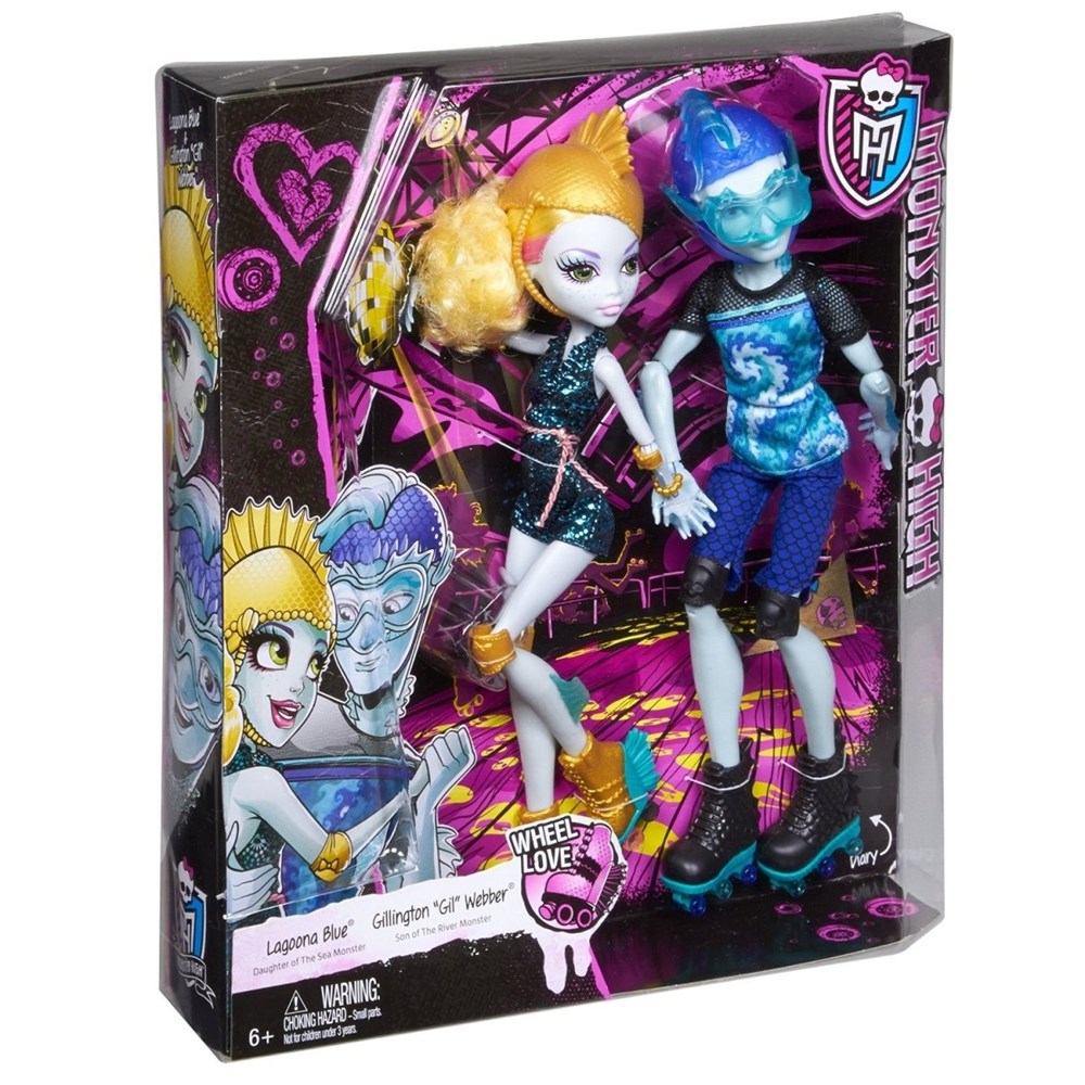 Фестиваль Кукол - Сет из 2 кукол MONSTER HIGH Любовь на колесах - Лагуна  Блю и Гил Веббер