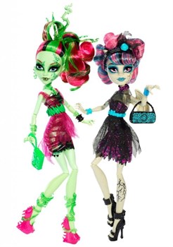 Сет из 2 кукол MONSTER HIGH Зомби Шейк - Рошель Гойл и Венера Макфлайтрап 4116 - фото 10285