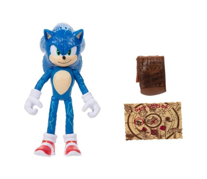 Фигурка Sonic The Hedgehog - Ёжик Соник с картой и сумочкой (10см) - фото 12765