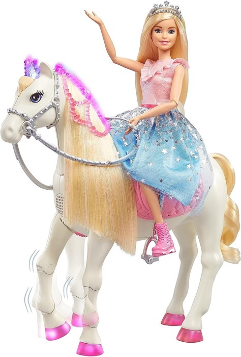 Игровой набор Barbie Princess Adventure - Принцесса с мерцающей лошадкой - фото 13526