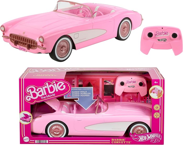 Hot Wheels RC Barbie The Movie Pink Corvette Convertible - розовый кабриолет Барби - фото 13768