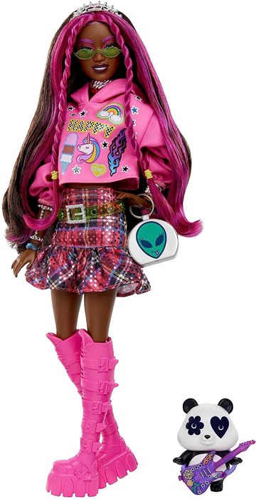 Кукла Барби Экстра #19 афроамериканка с пандой, Barbie Extra Doll HKP93 - фото 14570