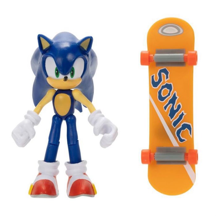 Фигурка Sonic The Hedgehog - Ежик Соник с оранжевым скейтом (10 см) - фото 14854