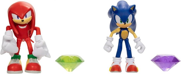Набор фигурок Sonic The Hedgehog - Соник и Наклс с алмазами (10 см) - фото 14861
