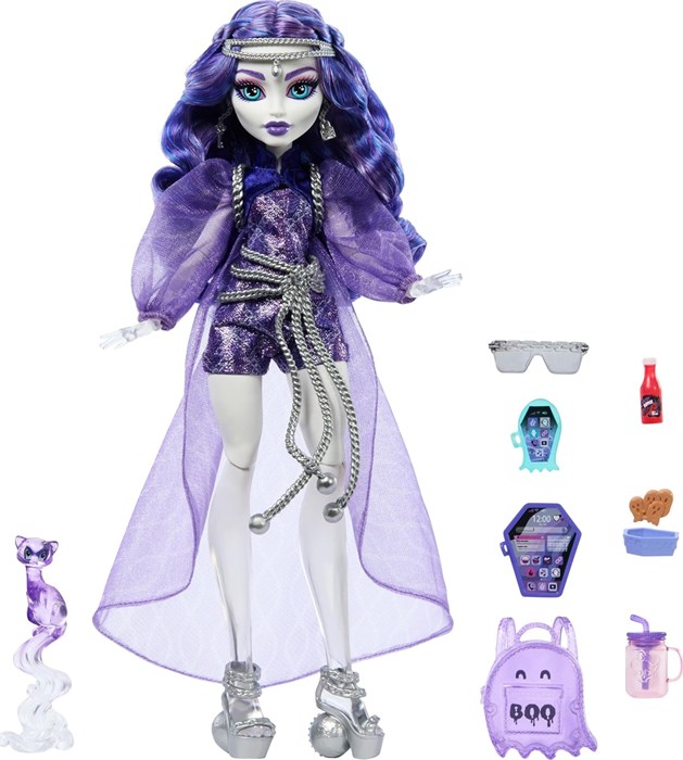 Кукла Monster High Spectra Vondergeist Doll with Pet Ferret 8954 - фото 16583