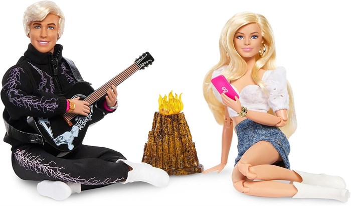 Коллекционные куклы Кен и Барби из фильма «Barbie» (в образе из сцены у костра «4 часа спустя», в пляжных нарядах) 9201