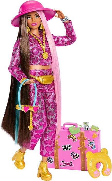 Кукла Barbie Extra Fly - Safari Travel Doll with Pink Outfit and Accessories 8630