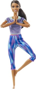 Кукла Barbie Безграничные движения - Брюнетка в фиолетовом костюме - фото 6294