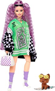 {{photo.Alt || photo.Description || 'Кукла Barbie Экстра #10 с волнистыми лавандовыми волосами HHN10'}}