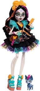 {{photo.Alt || photo.Description || 'Кукла Monster High Skelita Calaveras Doll in Colourful Papel Picado Dress with Dog Candelita'}}